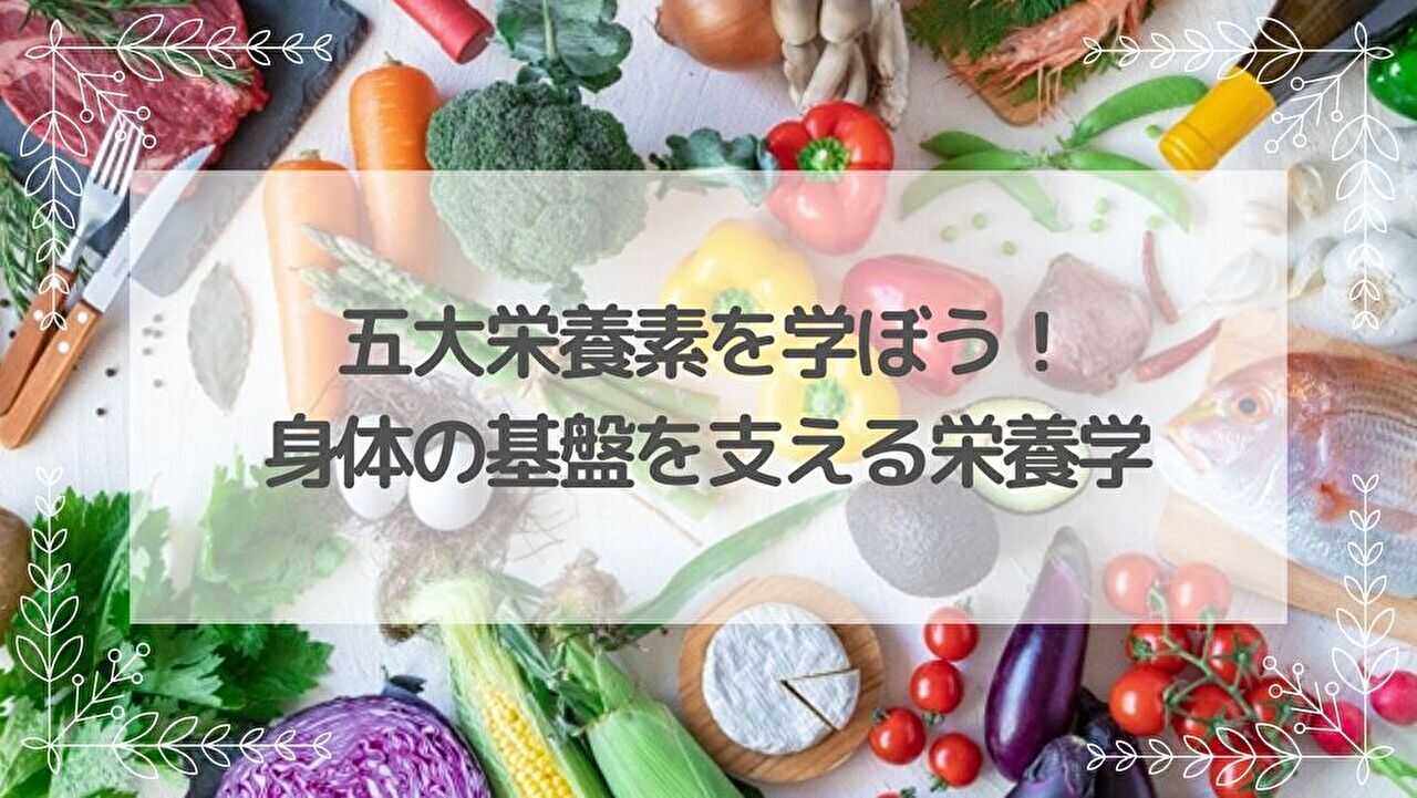 五大栄養素を学ぼう!身体の基盤を支える栄養学